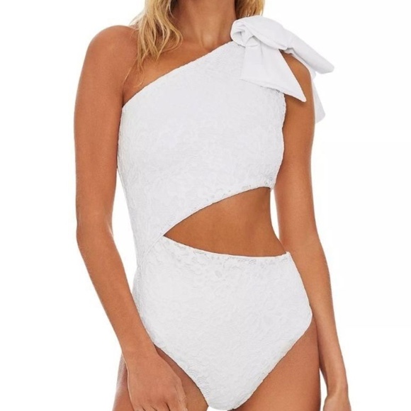 Beach Riot x REVOLVE Selena Lace Bridal One Piece Swimsuit - Picture 1 of 6